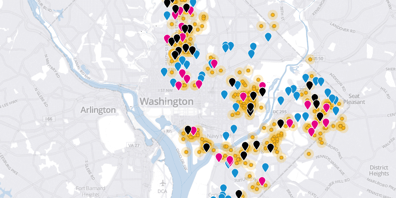 Mapping gunshots near DC schools